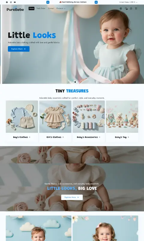 Baby and Kids — mobile storefront preview