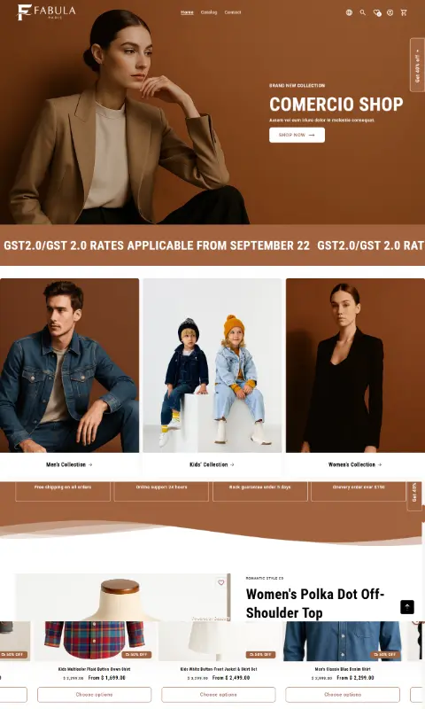 Fashion — mobile storefront preview