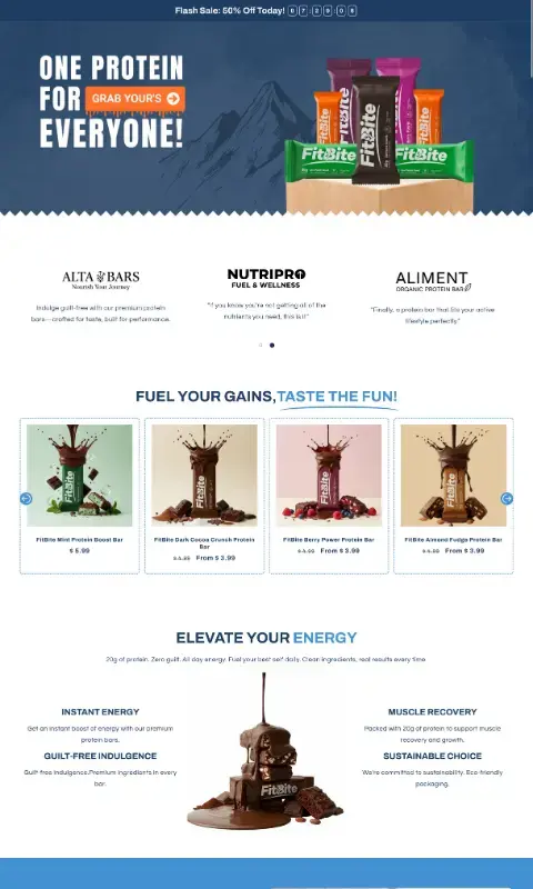 Fitbite — mobile storefront preview