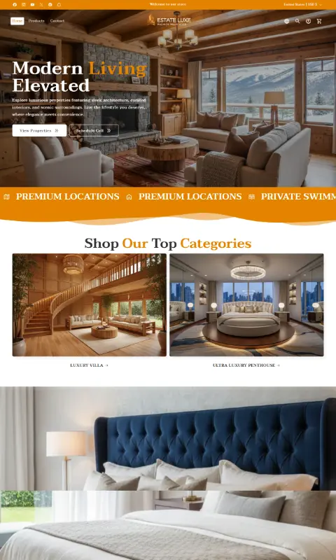 Luxury — mobile storefront preview